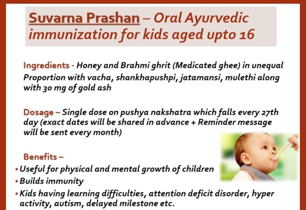 Swarna Prashan for children's immunity With Dr.Swetha Solgi